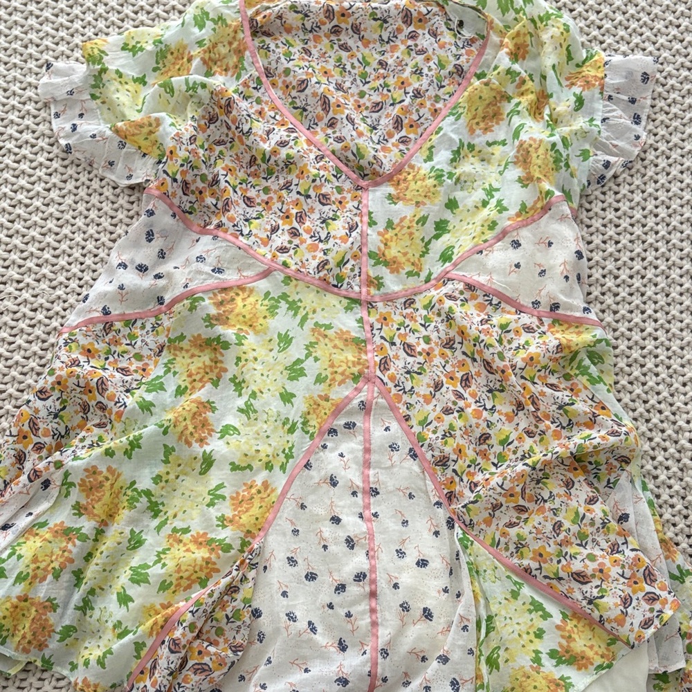free people wildflower patchwork mini dress